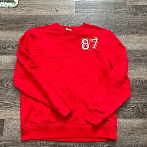 Kansas City Chiefs Custom Made Sweatshirt #87 Travis Kelce Sz Large Unisex